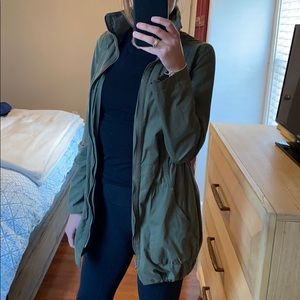 Lightweight utility green jacket